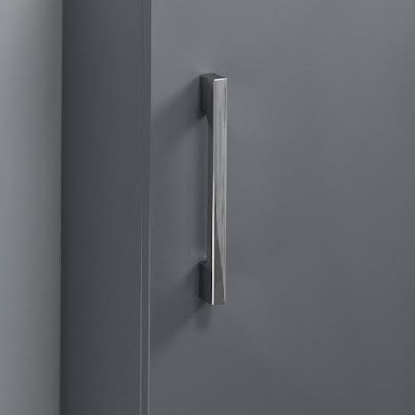 Grey gloss contemporary chrome handle