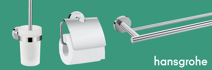 Hansgrohe Logis Bathroom Set Toilet Roll Holder Towel Rail Toilet Brush