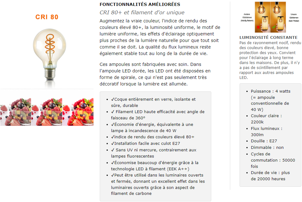 Ampoule LED ZMH
