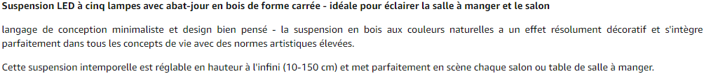 Lampe à suspension ZMH