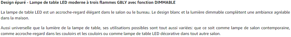 Lampe de table ZMH