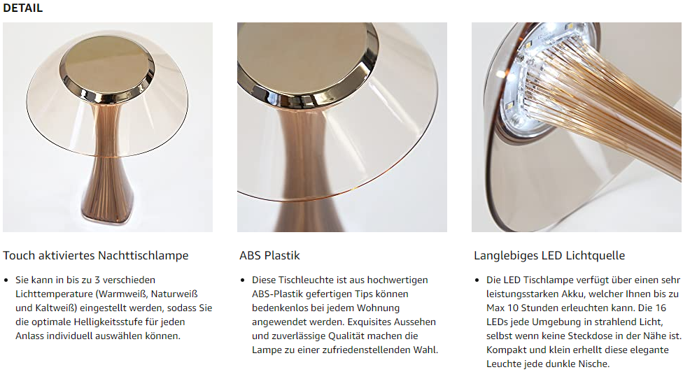 Lampe de chevet ZMH