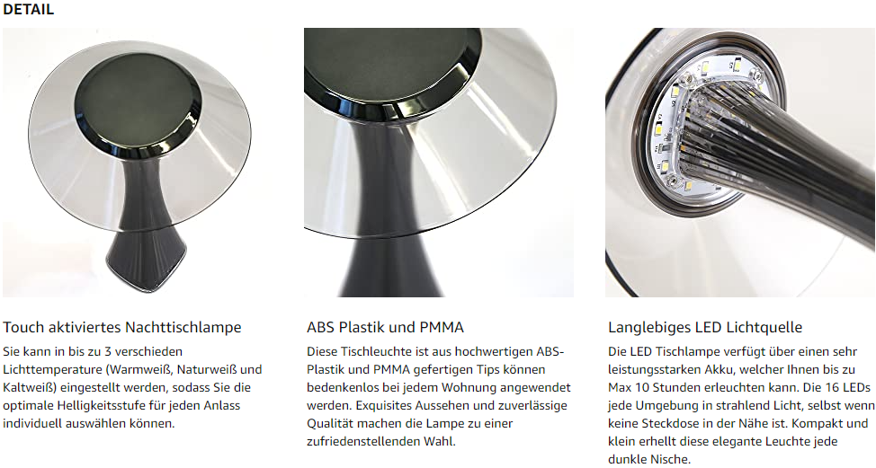 Lampe de chevet ZMH