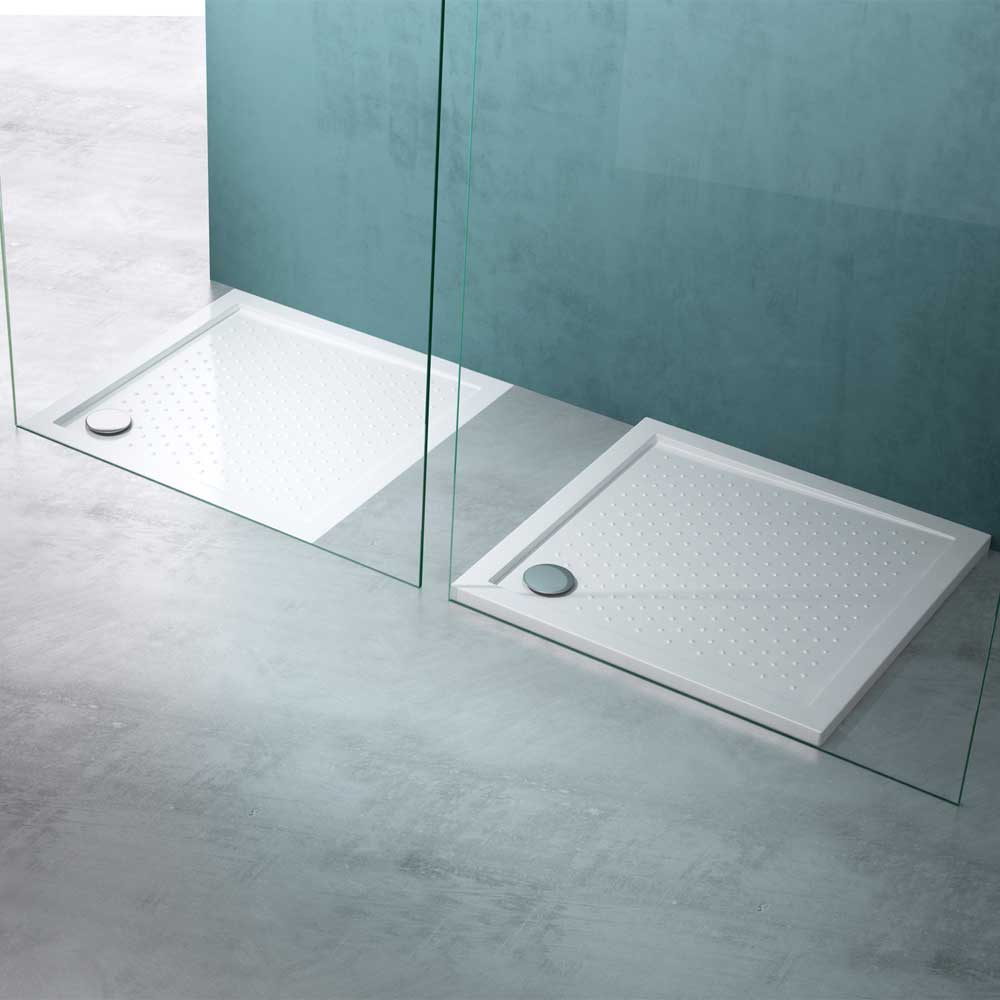 Durovin Bathrooms Acrylic Shower Tray Anti Slip Surface Rectangular