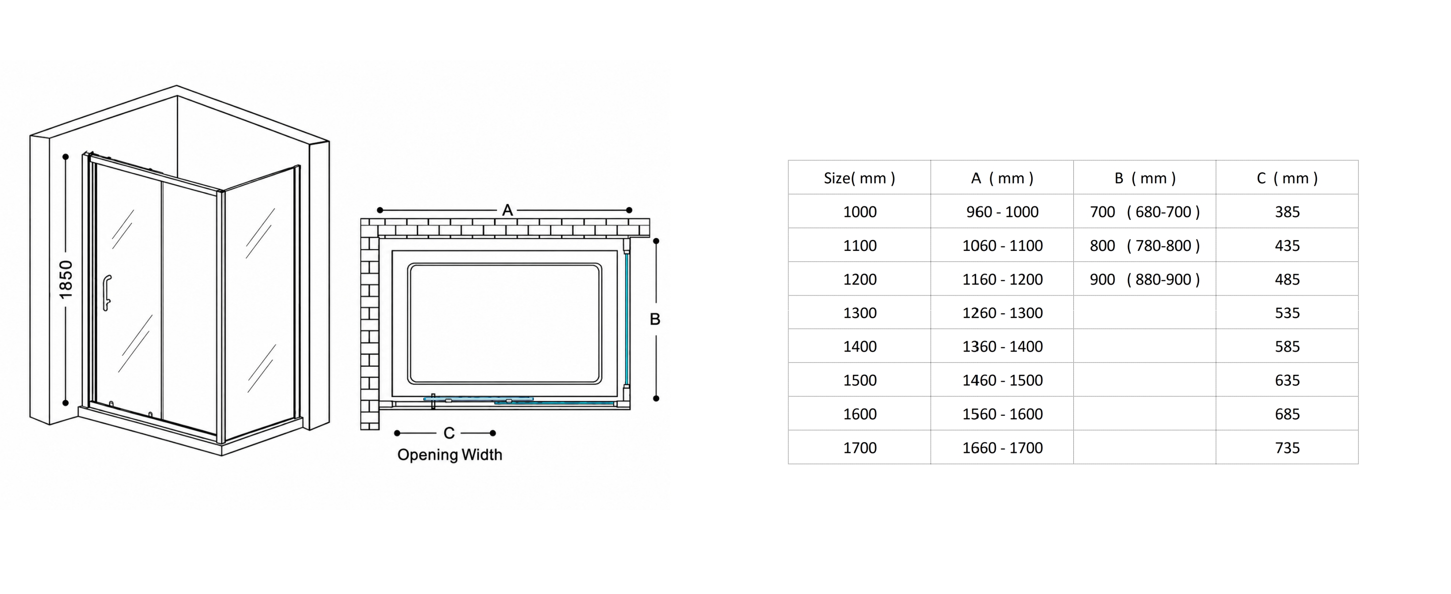 STECHHOMES Sliding Shower Door bathroom installation