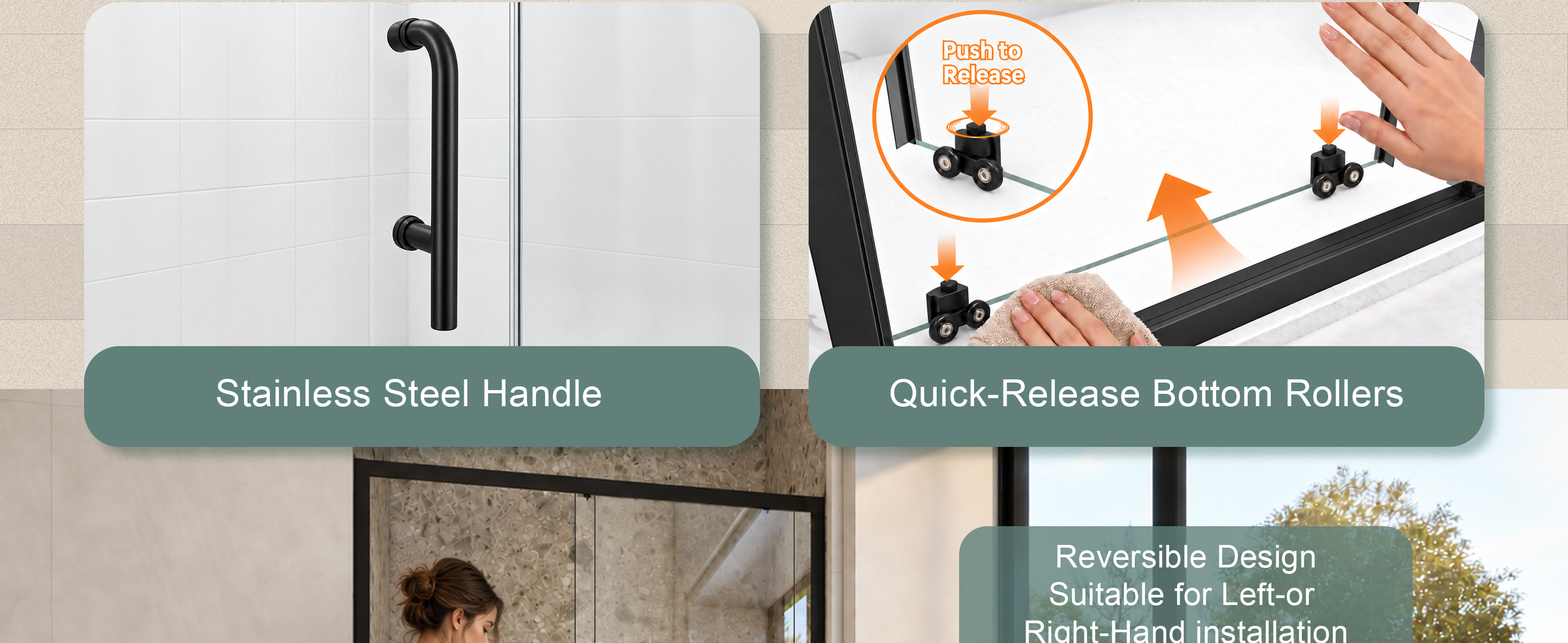Sliding Shower Door dimensions and adjustment