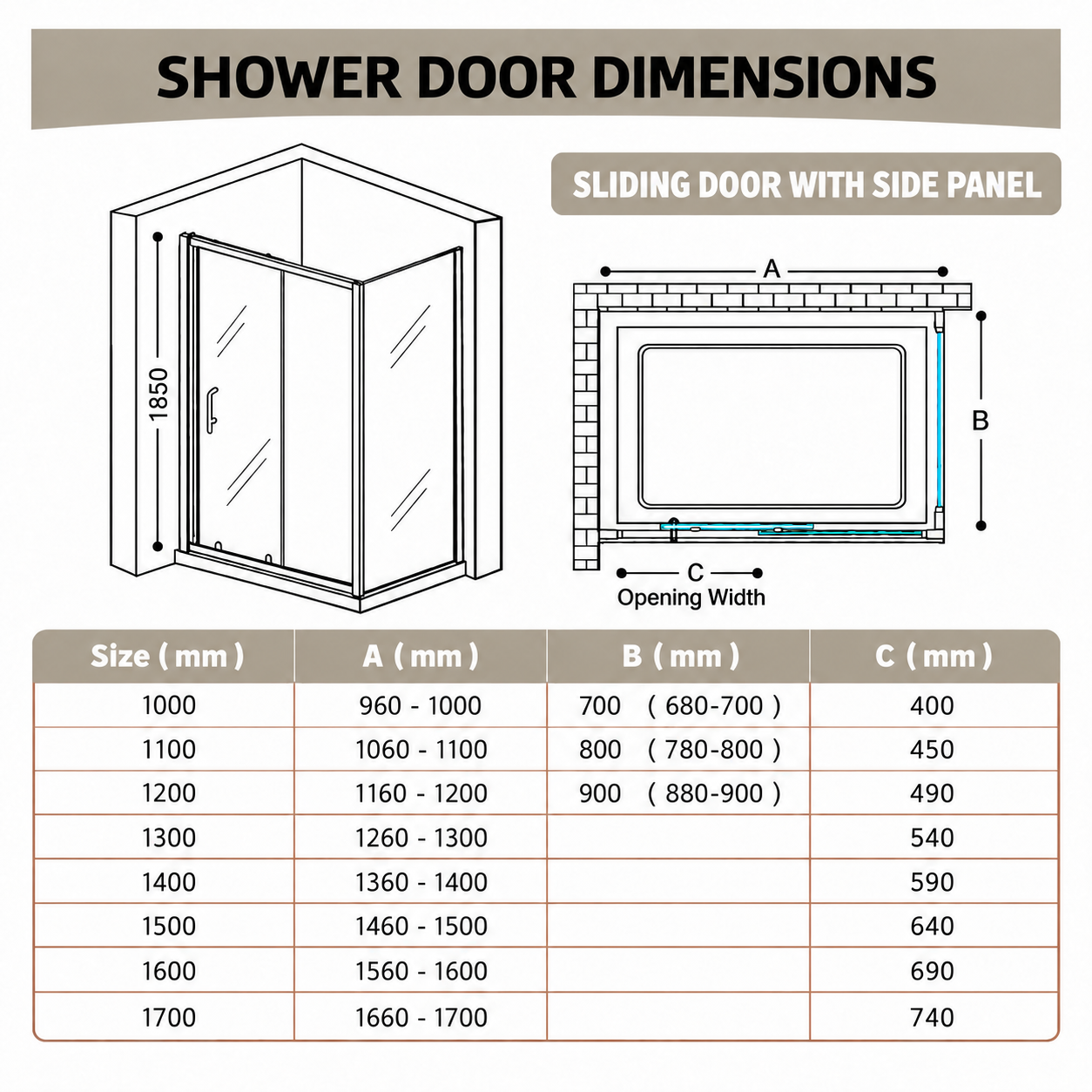 STECHHOMES Sliding Shower Door Bathroom Installation
