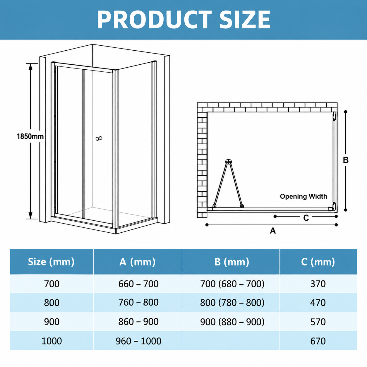STECHHOMES Bifold Shower Door Bathroom Installation