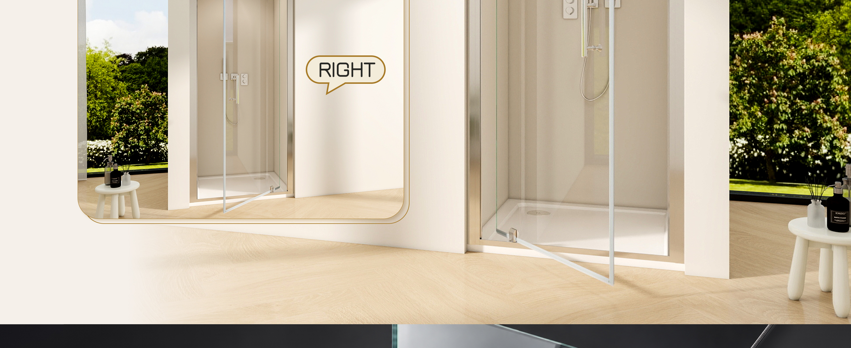 5mm Toughened Safety Glass Pivot Shower Door