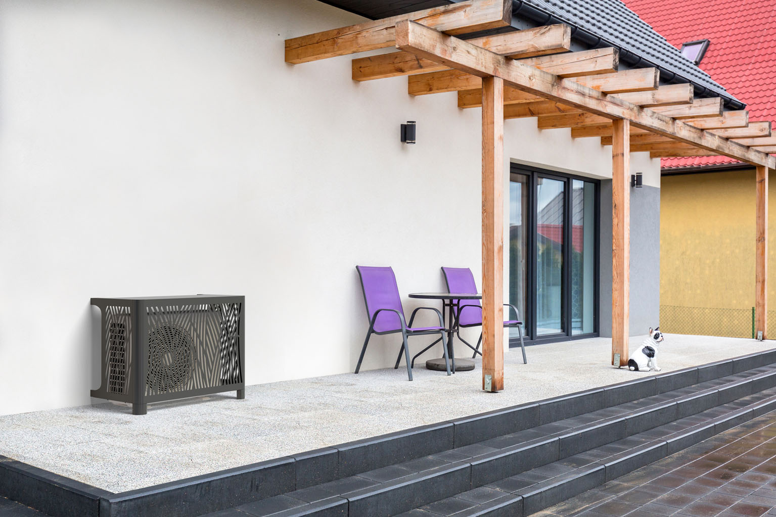 Brousse mural au sol M gris anthracite