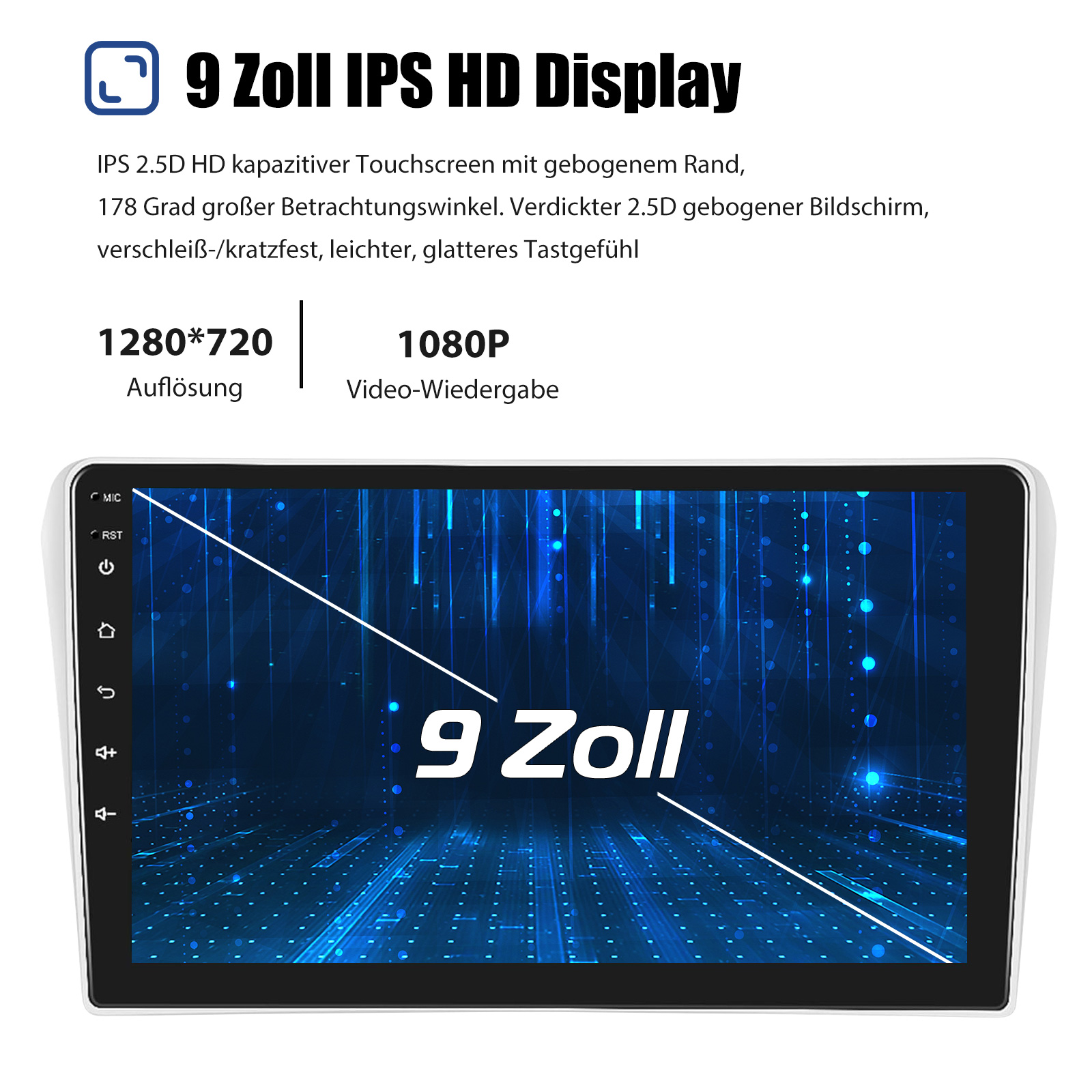 2G&64G VECHTEL 9 Autoradio Für Toyota Avensis T25 2002-2008 mit Carplay Android Auto Wireless,Android 15,Touchscreen Bluetooth HiFi/RDS/FM Radio, WiFi Navi/AHD Rückfahrkamera