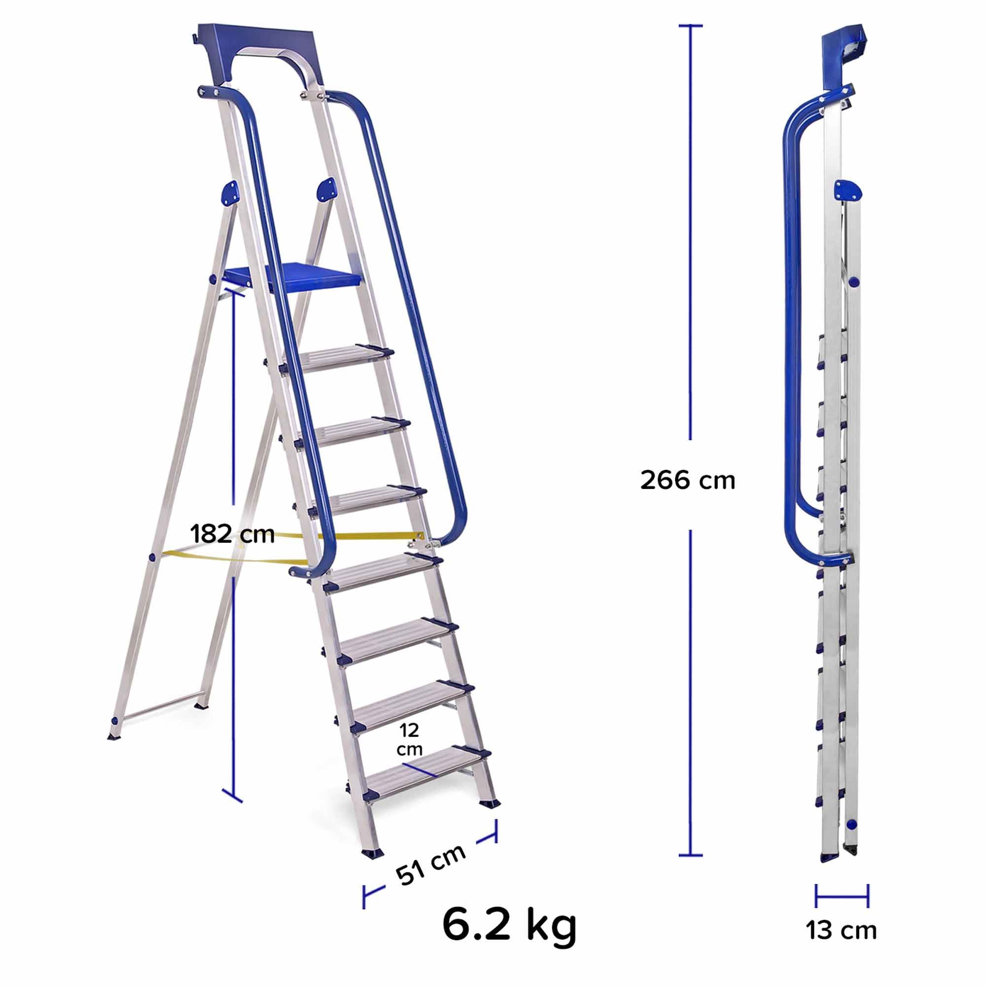 Dimensions de l'escabeau