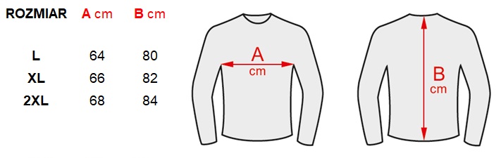 Dimensiones de la sudadera Yato