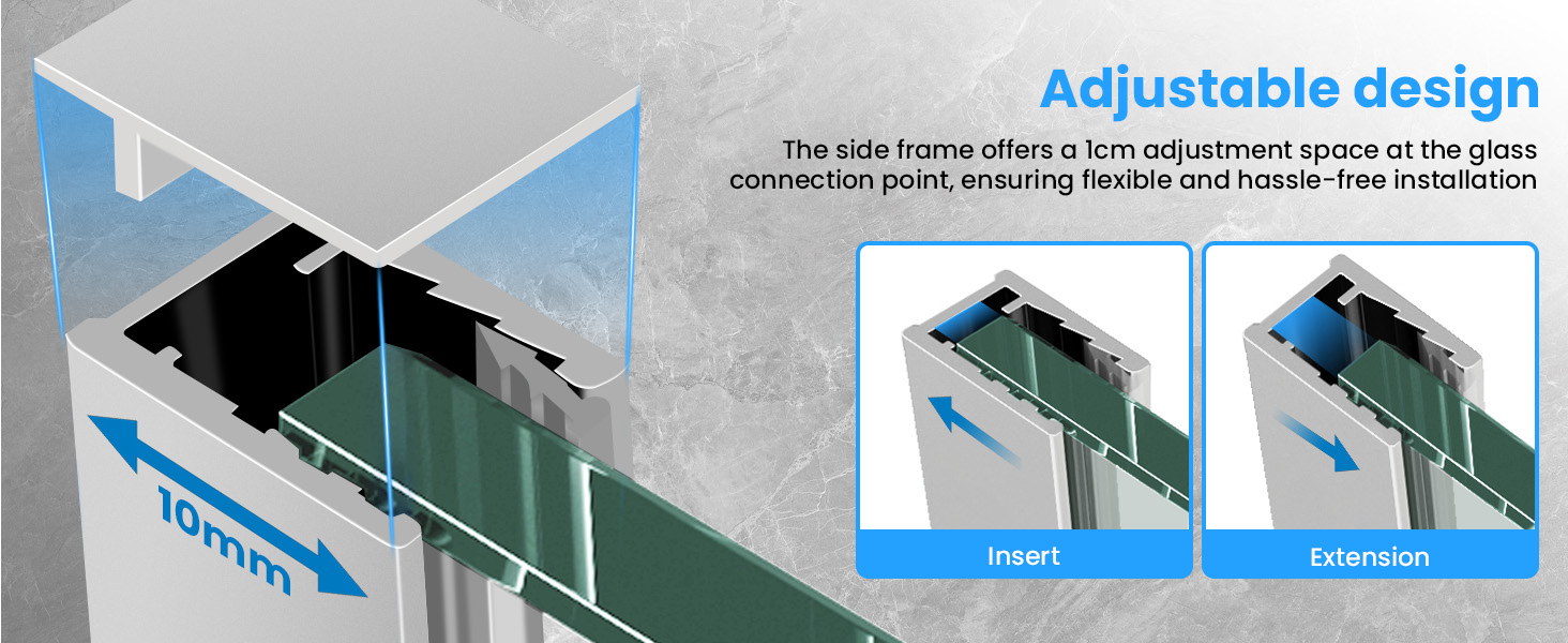 Dual‑side 10mm wall adjustment for perfect sealing
