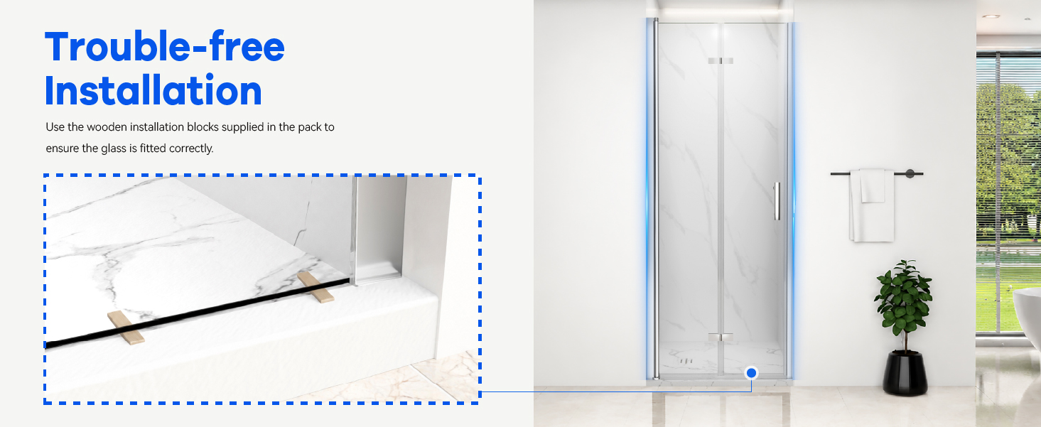 Trouble-free installation using wooden blocks