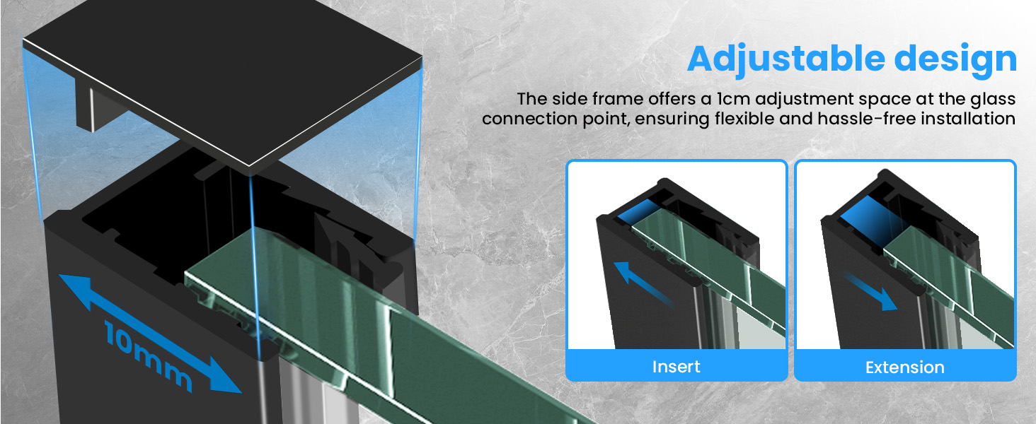 Dual‑side 10mm wall adjustment for perfect sealing