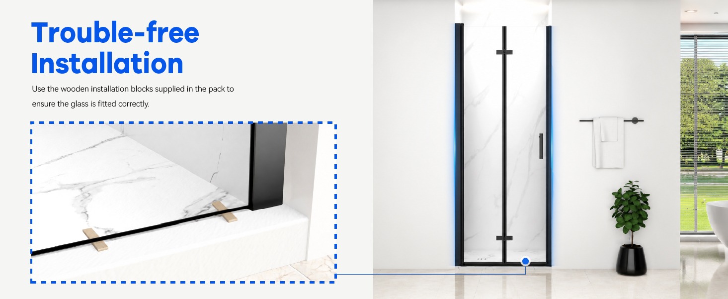 Trouble-free installation using wooden blocks