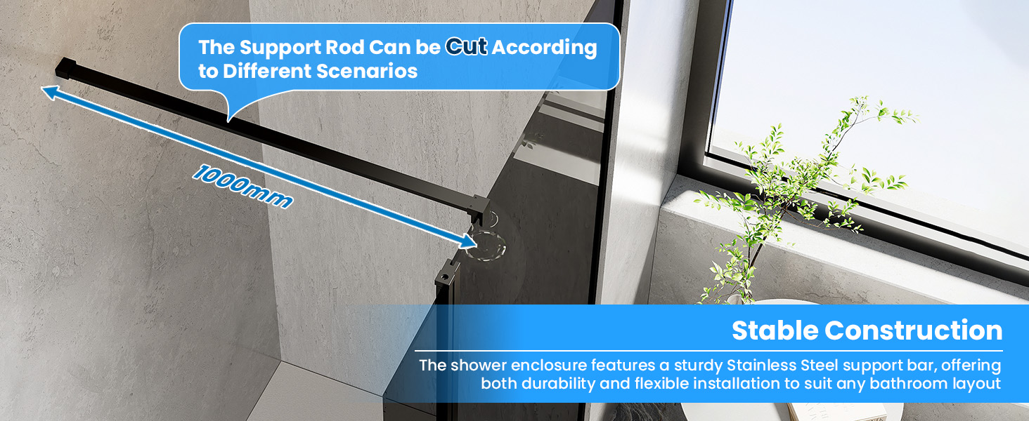 Metal support bar and full installation kit