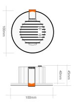 Downlight LED Ocean rond encastrable 7W blanc