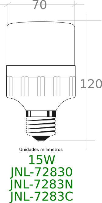 Ampoule LED JNL-7283N 15 W