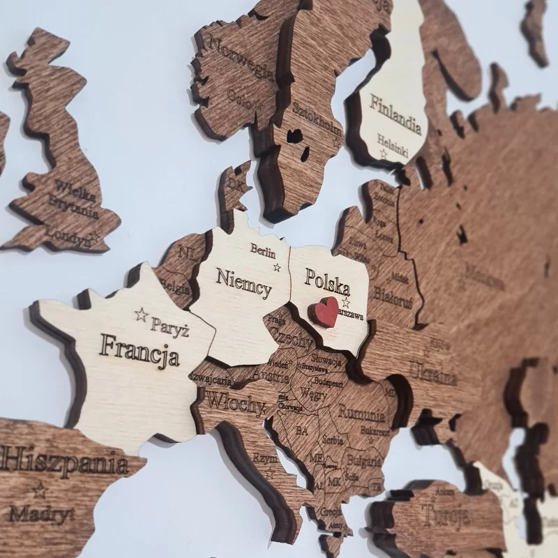 Patrón de mapa del mundo de madera 16 | Losokawood.com | Decoraciones de pared de madera