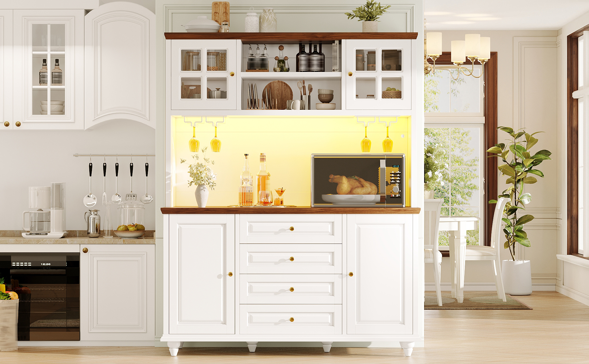 Buffet haut de cuisine Blanc, vue 1