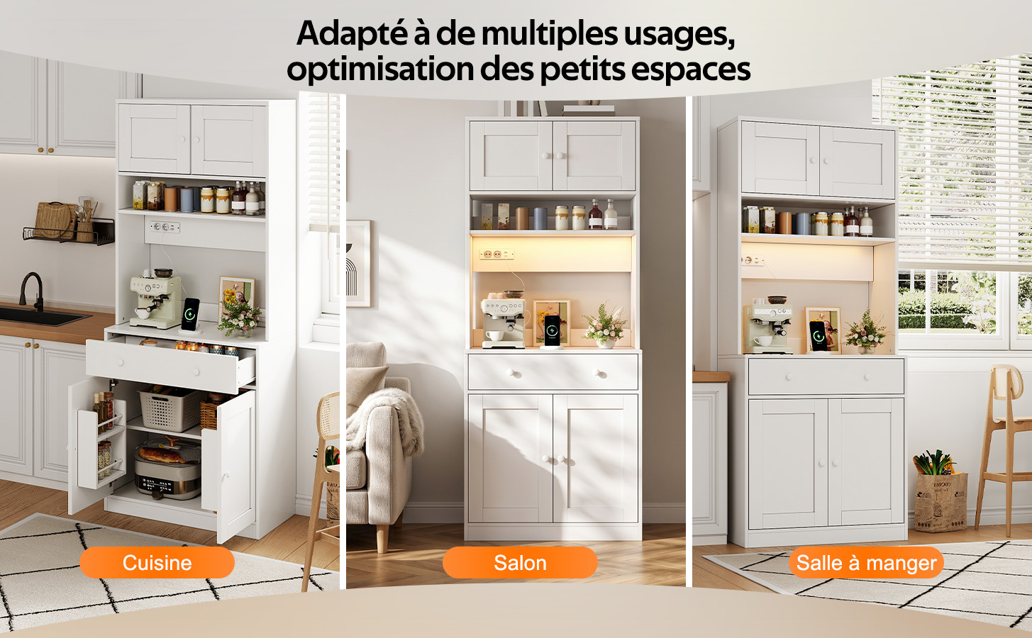Buffet haut de cuisine Blanc, vue 5