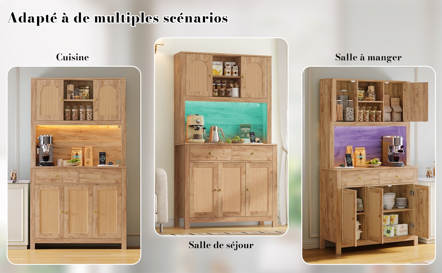 Buffet haut de cuisine Marron, vue 4