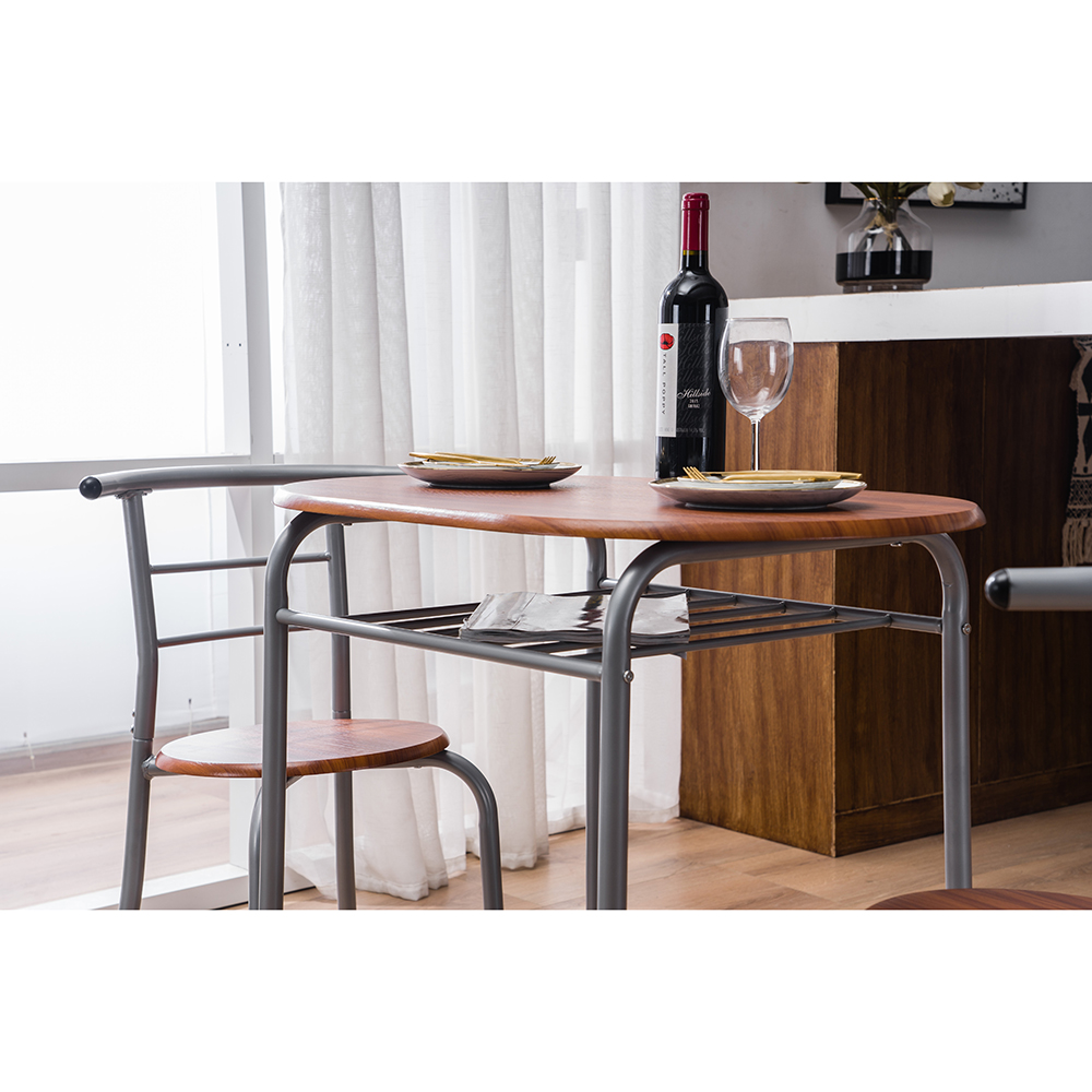 Ensemble table petit déjeuner avec deux chaises