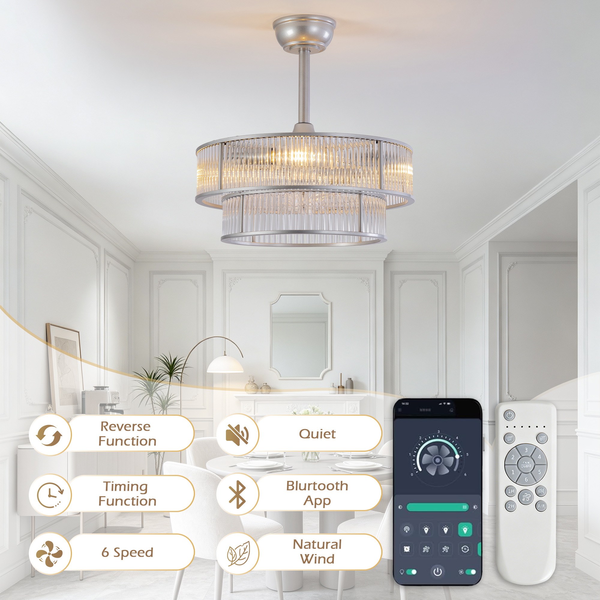 Ventilateur de plafond 50 cm 2