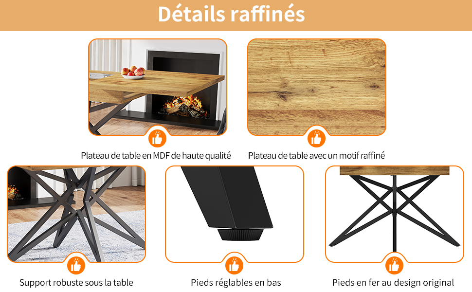 Table noyer extensible vue 3