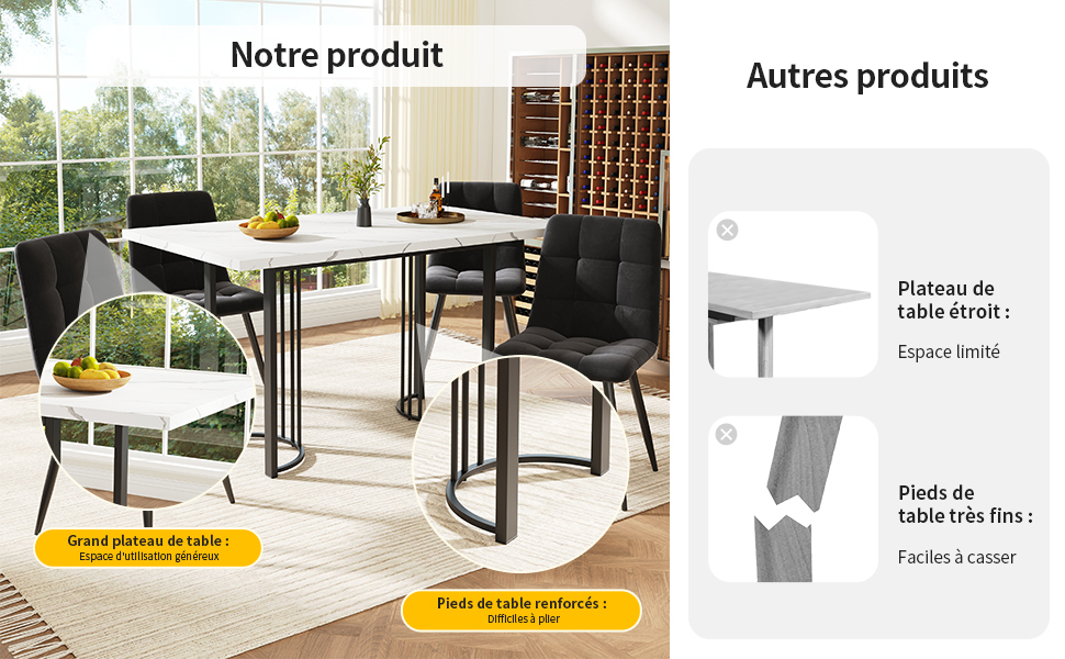 Table à manger extensible vue 3