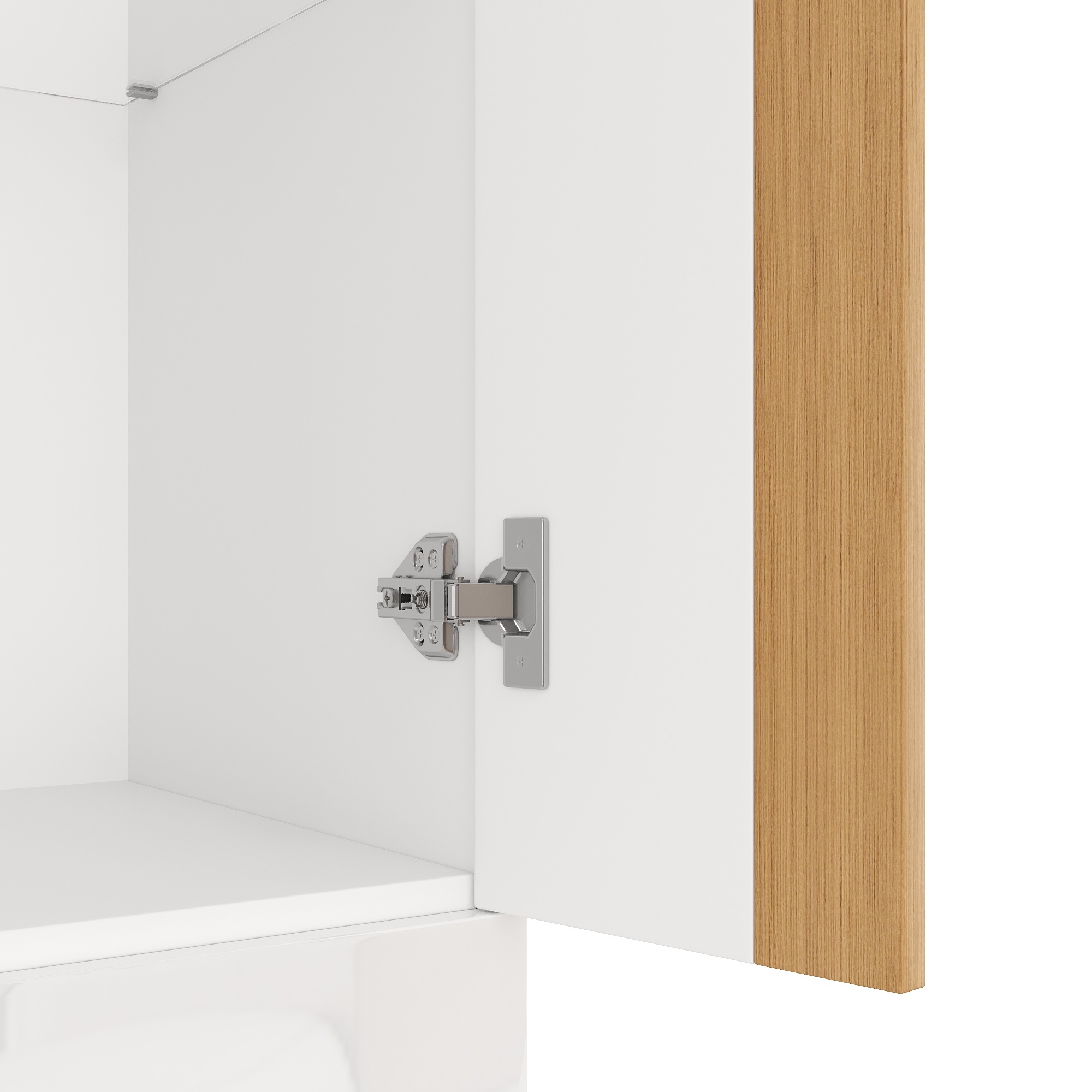 Vitrine Haute Blanc - Éclairage LED, Portes, Portes en Verre, Éclairage Connecté - Panneaux de Particules - 60×40×180cm 4