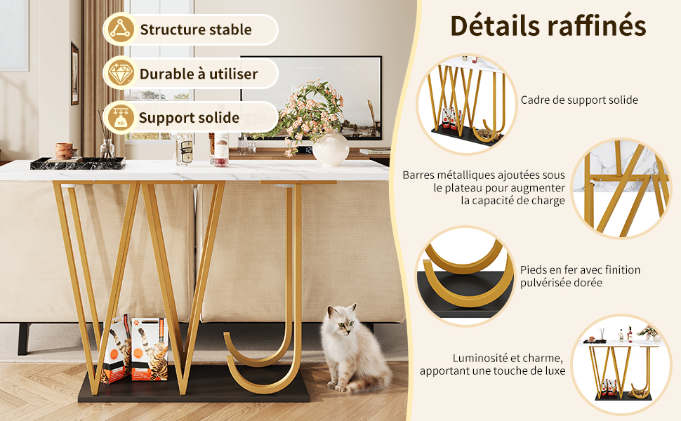 Table blanc 5x80 vue 3