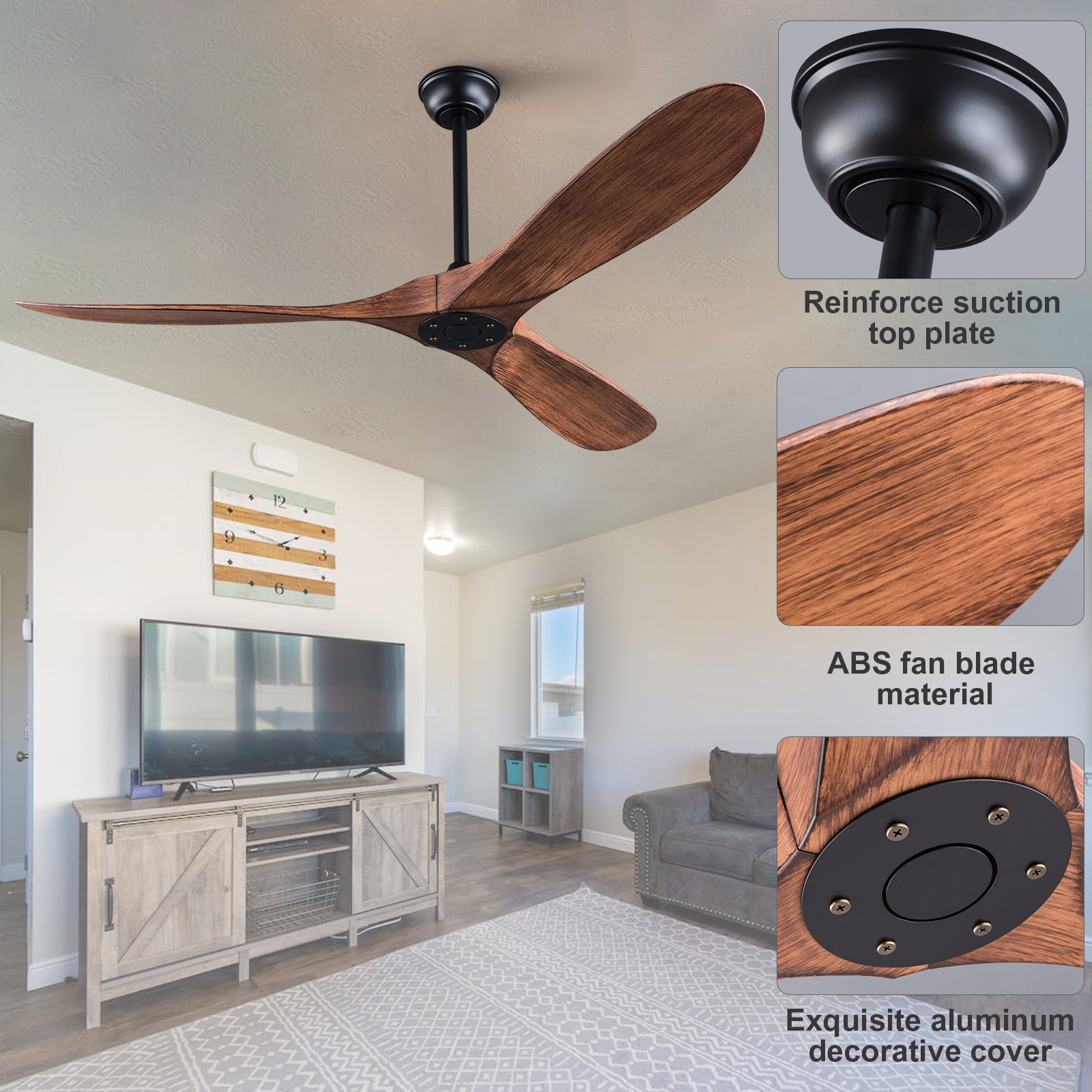Ventilateur de plafond 132 cm 2