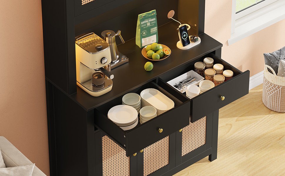 Buffet haut de cuisine Noir, vue 1