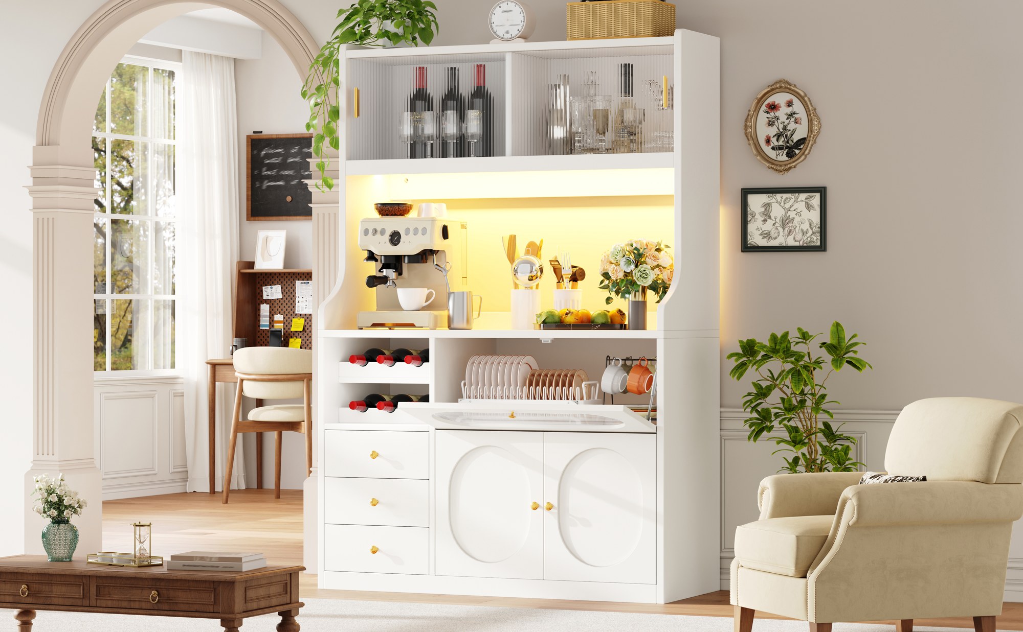Buffet haut de cuisine Blanc, vue 1
