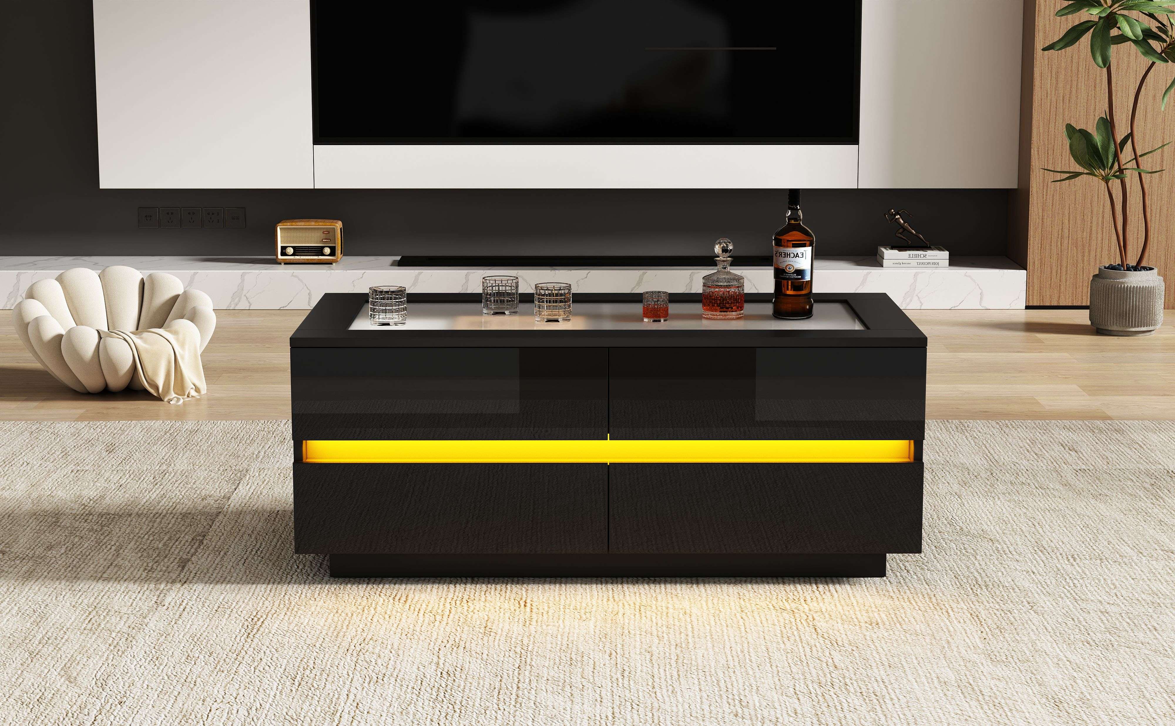 Table basse blanche vue 1