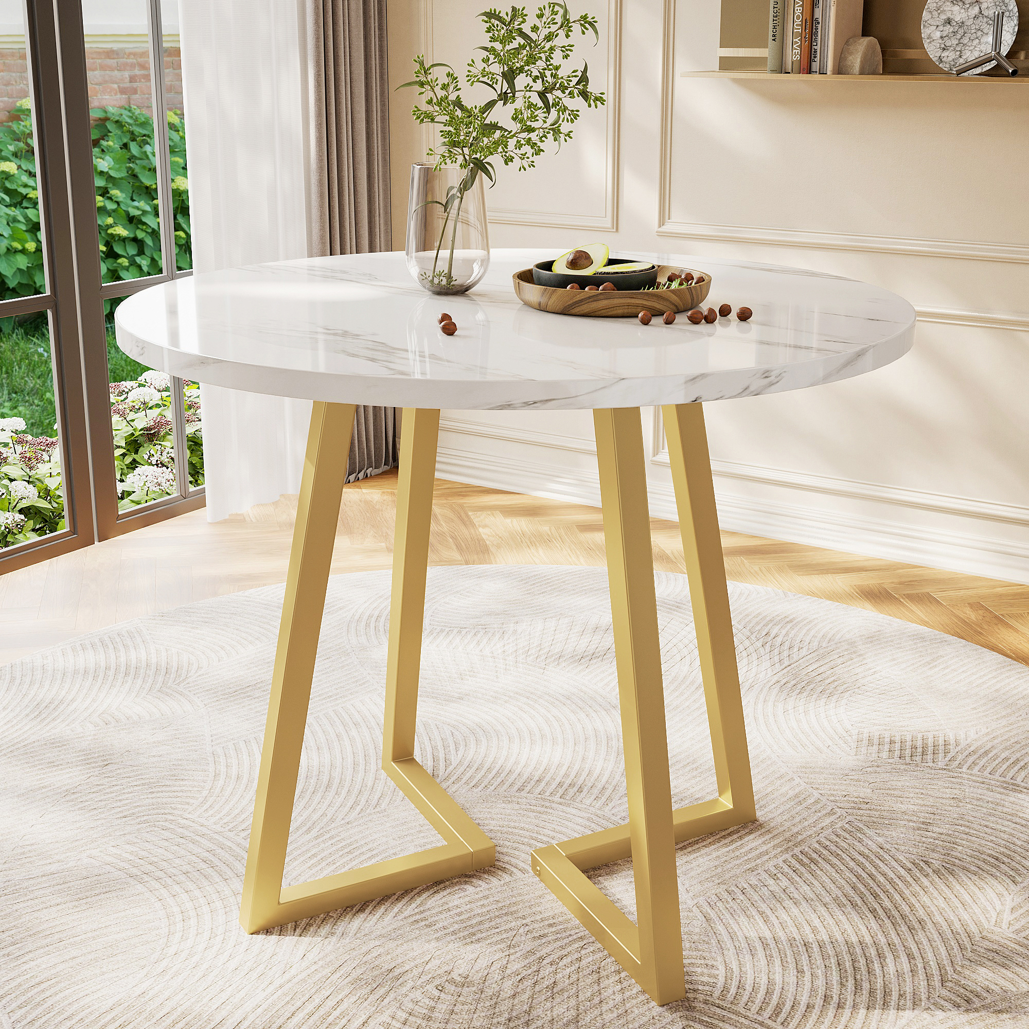 Table ronde blanc vue 4