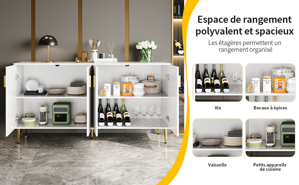 Buffet de cuisine Blanc, vue 3