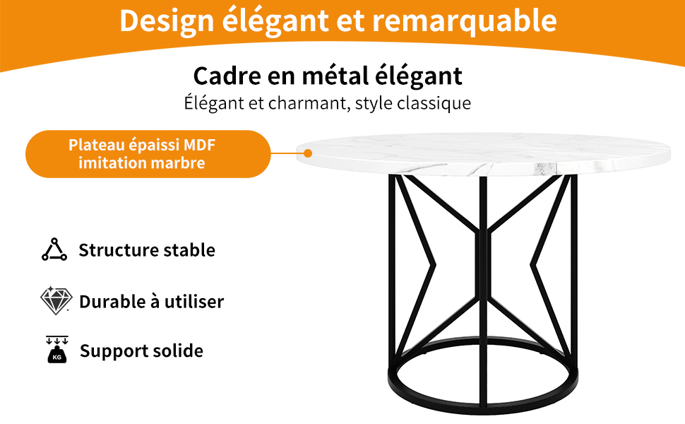Table ronde noir 100x100 vue 2