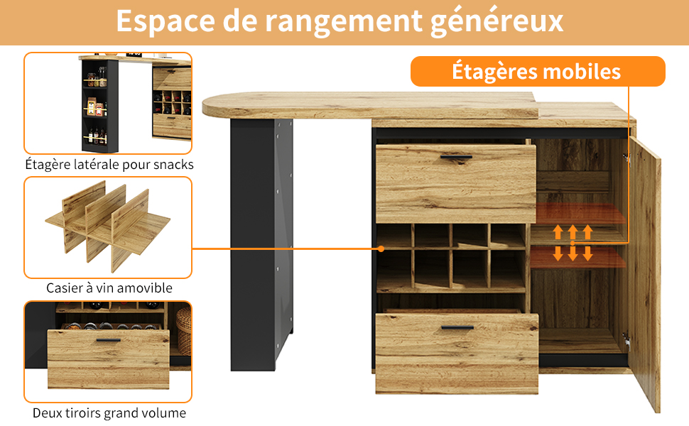 Table extensible bois vue 3