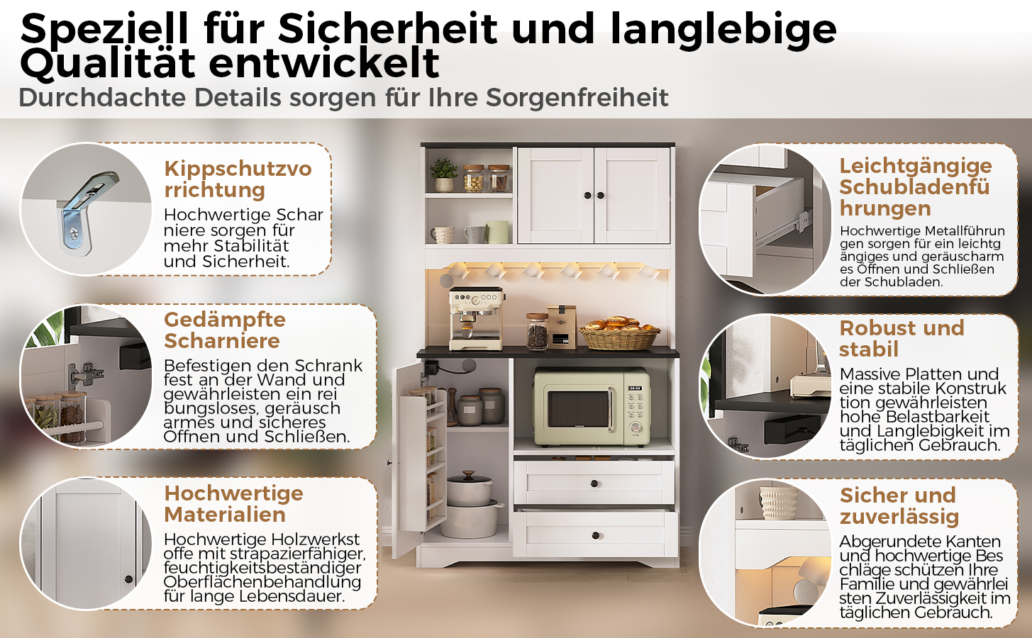 Buffet haut de cuisine Blanc, vue 5