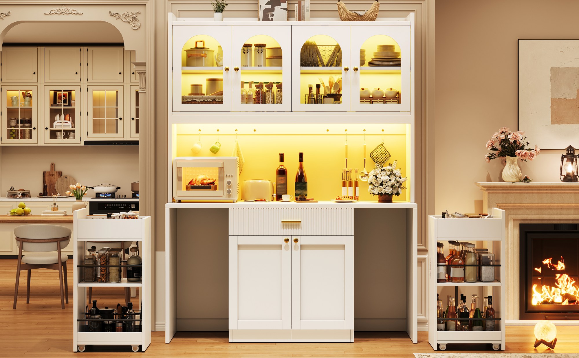 Buffet haut de cuisine Blanc, vue 1