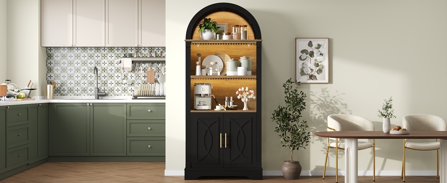 Buffet haut de cuisine Noir, vue 1