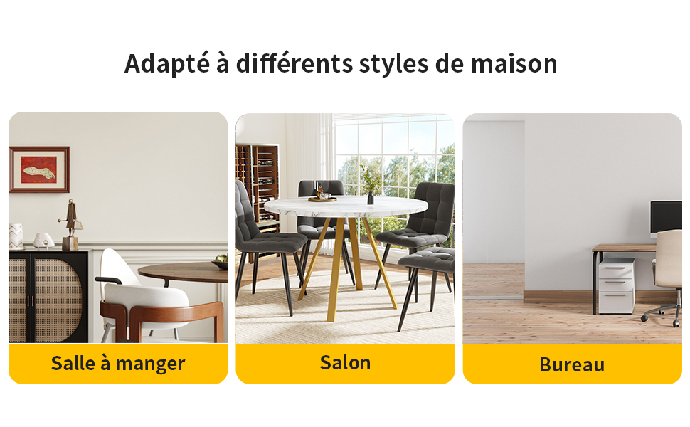 Table ronde blanc doré vue 4