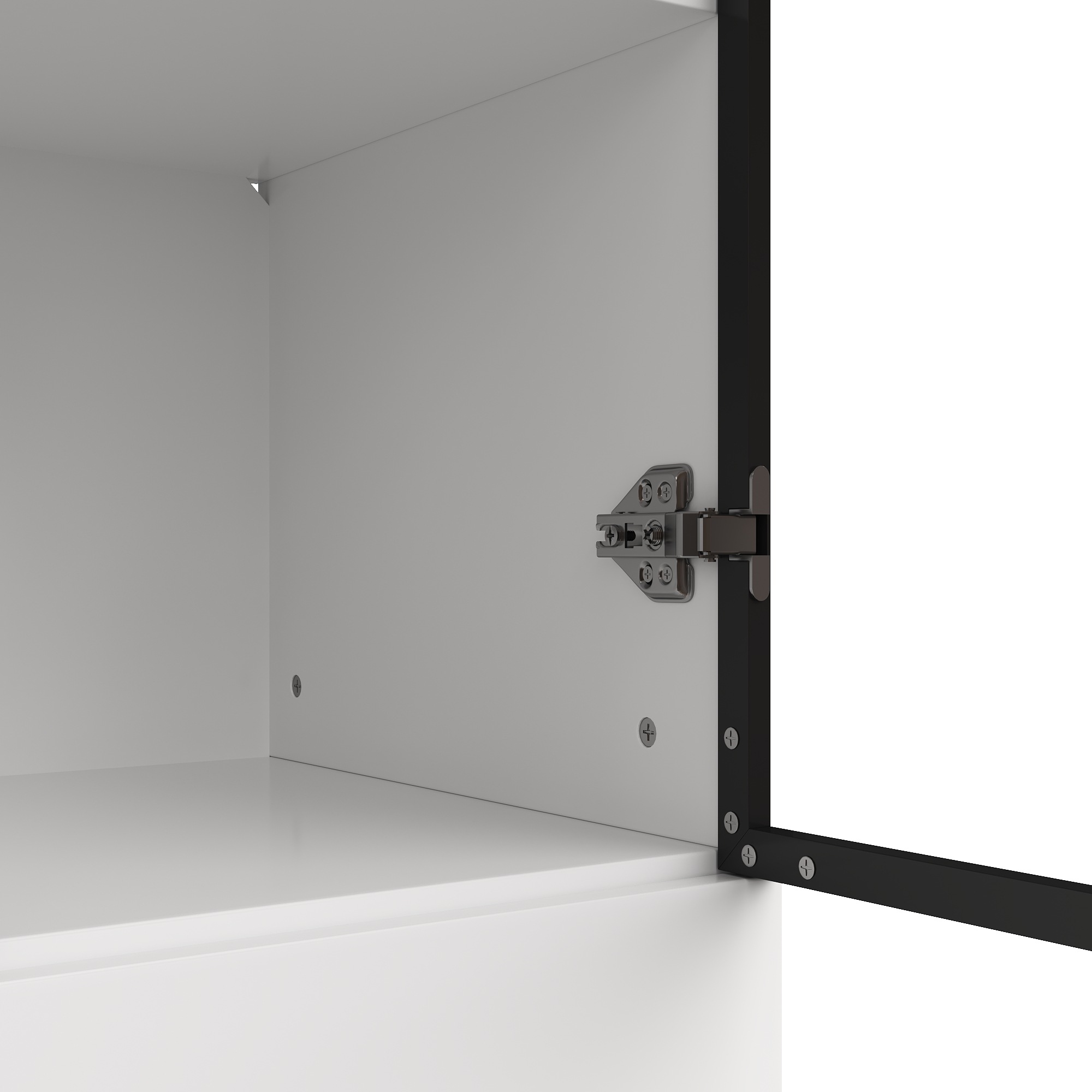 Vitrine Haute Blanc - Éclairage LED, Tiroirs, 1 Porte, Étagères, Portes en Verre - Panneaux de Particules - 60×40×180cm 5