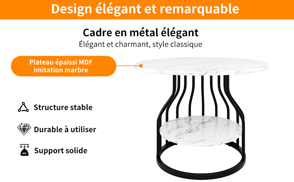 Table ronde noir 80x80 vue 3