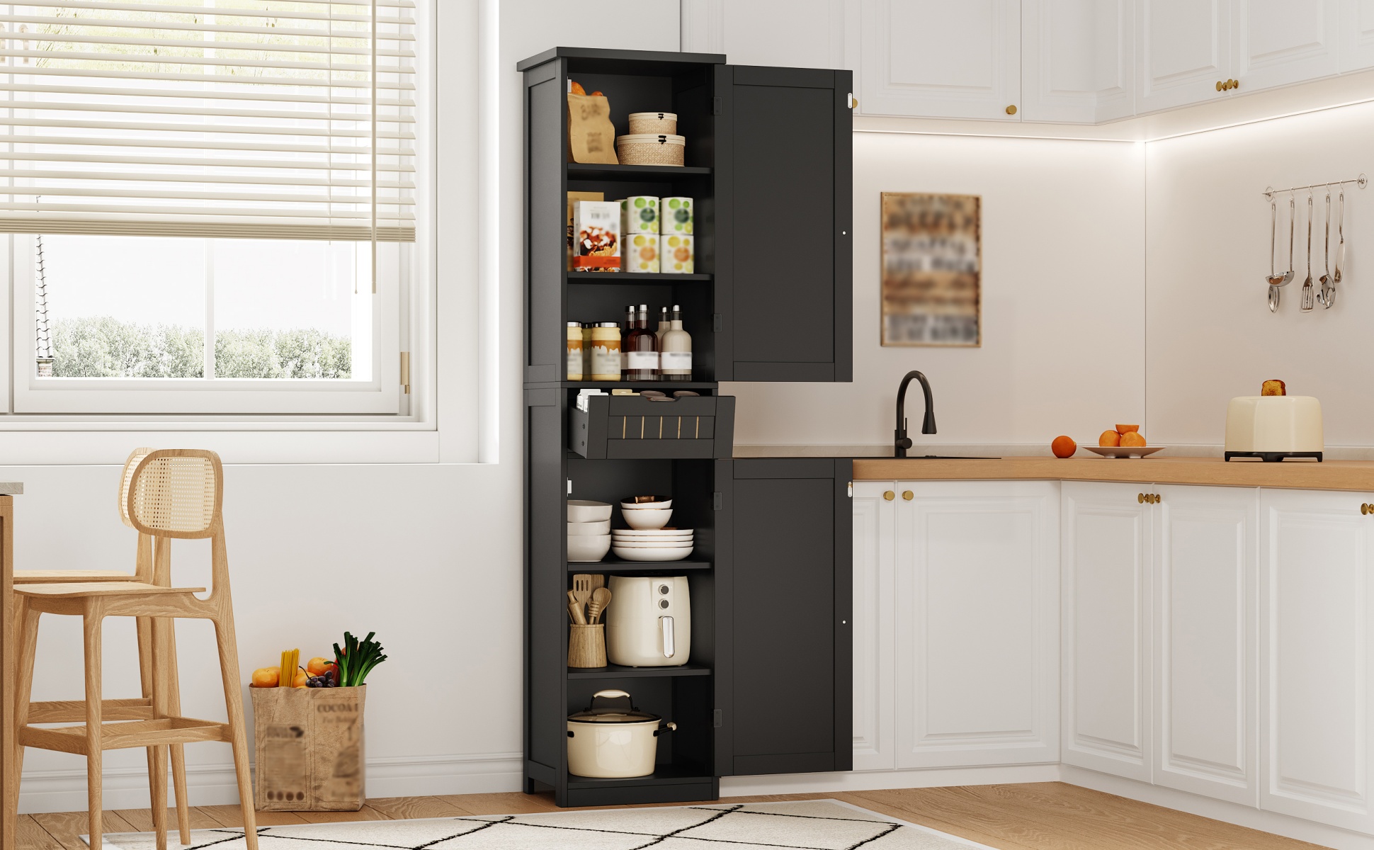Buffet haut de cuisine Noir, vue 5