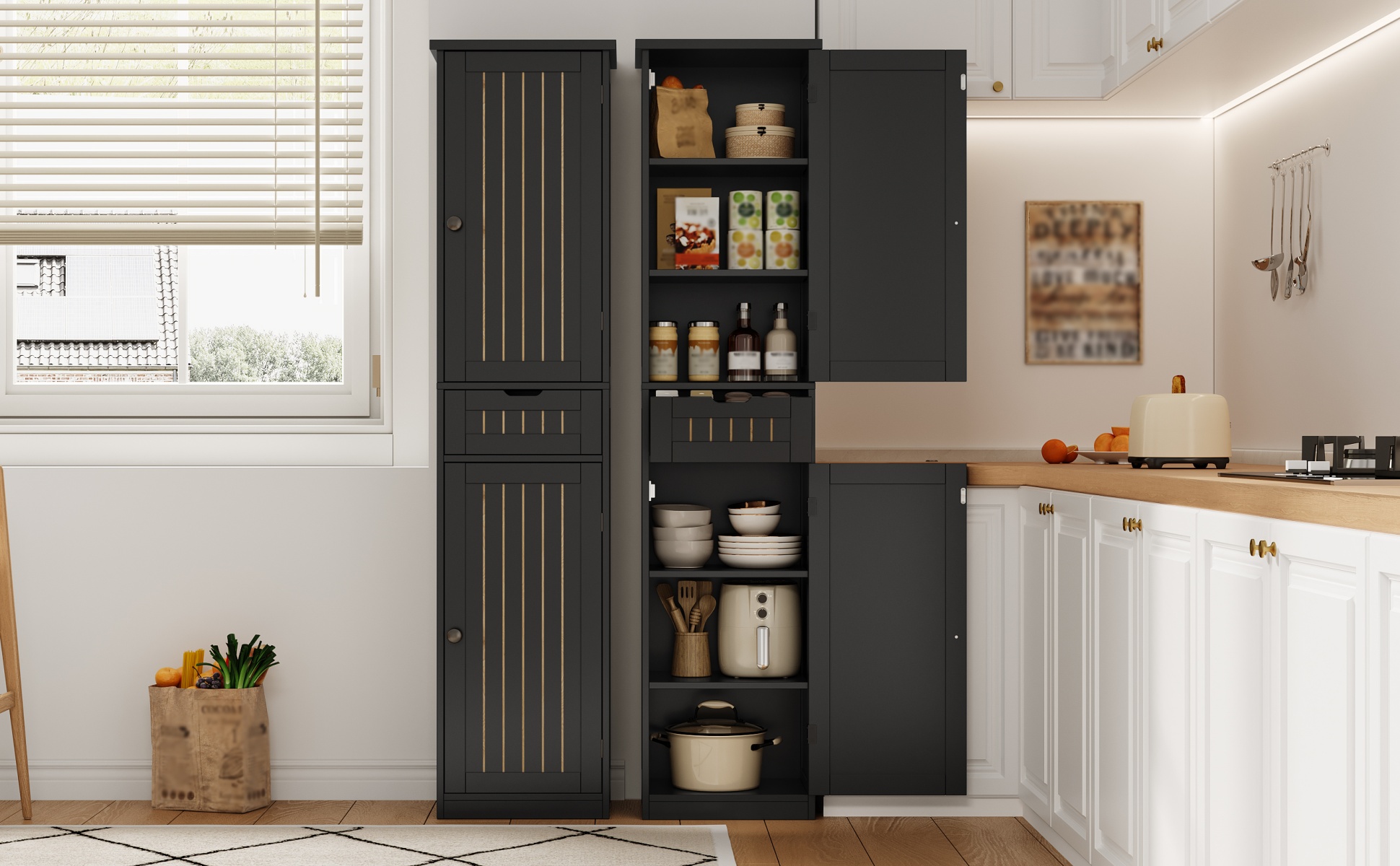 Buffet haut de cuisine Noir, vue 1